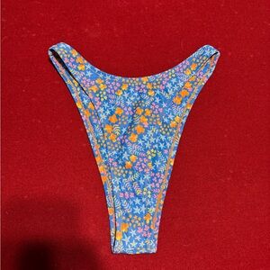 Blue Floral Bikini Bottom